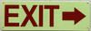 EXIT RIGHT ARROW Fire Deparment Sign