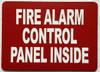 FIRE ALARM CONTROL PANEL INSIDE Sign