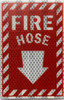 FIRE HOSE STICKER Fire Deparment Sign FIRE HOSE STICKER Fire Deparment Sign