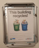 Recycles notice frame Compliance Sign