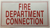Fire Department Connection Sign