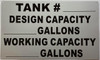 Tank # DeSafety Sign Capacity Safety Sign
