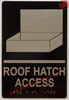 ROOF HATCH ACCESS Raised letters & Grade 2 Braille - Includes Red Adhesive pad for Easy Installation Fire Deparment Sign