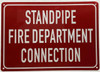Standpipe fire department connection Hotel Sign