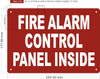 FIRE ALARM CONTROL PANEL INSIDE - FACP INSIDE Sign FIRE ALARM CONTROL PANEL INSIDE - FACP INSIDE Sign