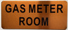 GAS METER ROOM Safety Sign