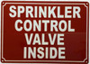 Sprinkler control valve inside Sign Sprinkler control valve inside Sign