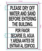 Please dry off water and sand before entering the building Sign Please dry off water and sand before entering the building Sign