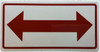 Bidirectional Arrow - ARROW BOTH SIDES Safety Sign Bidirectional Arrow - ARROW BOTH SIDES Safety Sign