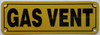 GAS VENT Safety Sign GAS VENT Safety Sign