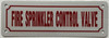 Fire Sprinkler Control Valve Hotel Sign