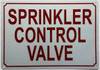 SPRINKLER CONTROL VALVE Hotel Sign