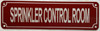 SPRINKLER CONTROL ROOM Sign SPRINKLER CONTROL ROOM Sign