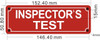 INSPECTORS TEST Sign INSPECTORS TEST Sign
