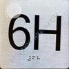 ADA APARTMENT NUMBER 6H Sign