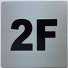 Apartment number 2F Sign