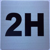 Apartment number 2H Safety Sign