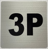 Apartment number 3P Sign