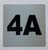Apartment number 4A Safety Sign