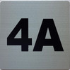 Apartment number 4A Fire Deparment Sign