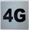 Apartment number 4G Safety Sign