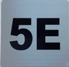 Apartment number 5E Safety Sign