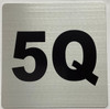 Apartment number 5Q Sign