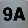 Apartment number 9A Fire Deparment Sign