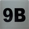 Apartment number 9B Sign
