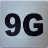 Apartment number 9G Safety Sign