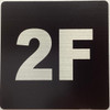 Apartment number 2F Fire Deparment Sign