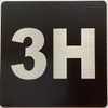 Apartment number 3H Safety Sign