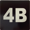 Apartment number 4B Fire Deparment Sign