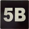 Apartment number 5B Safety Sign