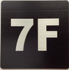 Apartment number 7F sign