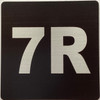 Apartment number 7R signage