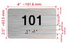 BRAILLE APARTMENT NUMBER 101 SIGN