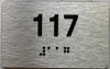 TACTILE HOTEL APARTMENT NUMBER 117 SIGN