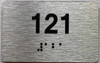 TACTILE HOTEL APARTMENT NUMBER 121 SIGN
