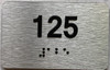 BRAILLE APARTMENT NUMBER 125 SIGN