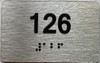 BRAILLE APARTMENT NUMBER 126 SIGN