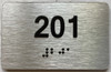 TACTILE HOTEL APARTMENT NUMBER 201 SIGN