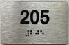 TACTILE HOTEL APARTMENT NUMBER 205 SIGN