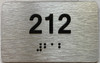 BRAILLE APARTMENT NUMBER 212 SIGN