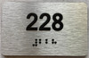 BRAILLE APARTMENT NUMBER 228 SIGN