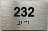TACTILE HOTEL APARTMENT NUMBER 232 SIGN