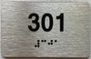 BRAILLE APARTMENT NUMBER 301 SIGN