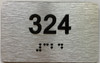 BRAILLE APARTMENT NUMBER 324 SIGN
