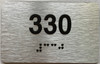 BRAILLE APARTMENT NUMBER 330 SIGN
