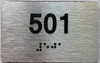 BRAILLE APARTMENT NUMBER 501 SIGN